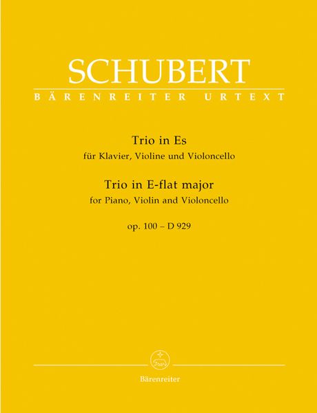 Trio No. 2 In E Flat Major, Op. 100 D. 929 : For Piano, Violin and Violoncello.