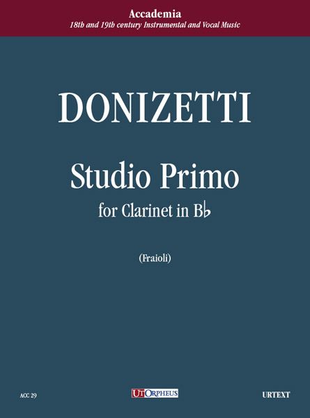 Studio Primo Per Clarinetto In Si Bemolle.
