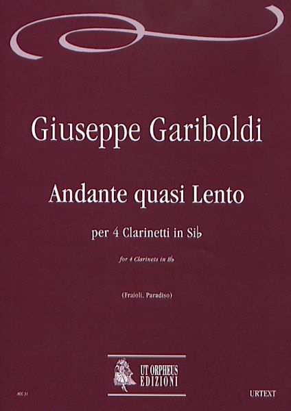 Andante Quasi Lento : Per 4 Clarinetti In Si Bemolle.