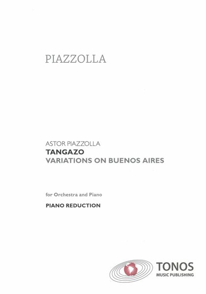 Tangazo : Für Kleines Orchester - Piano reduction.
