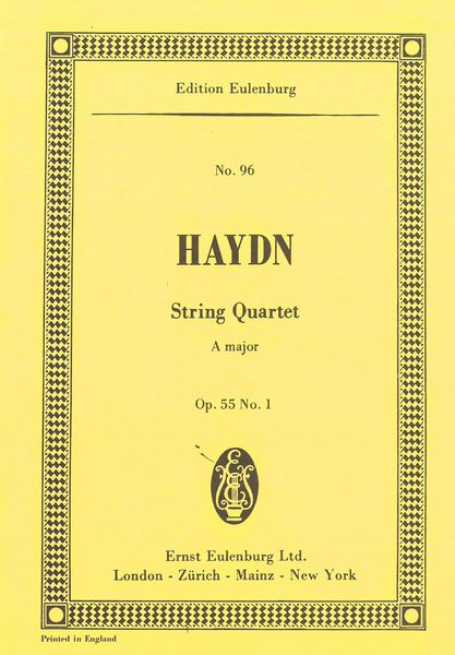 String Quartet In A Major, Op. 55 No. 1 : Hob.III:60.