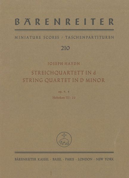 String Quartet In D Minor, Op. 9 No. 4.