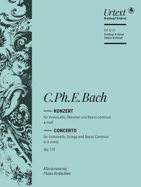 Konzert : Für Violoncello, Streicher und Basso Continuo A-Moll, Wq 170 - Edition For Cello & Piano.