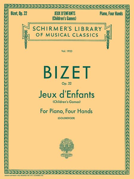 Jeux d'Enfants (Children's Games), Op. 22 : For 1pf/4hds / edited by Kinderszenen.