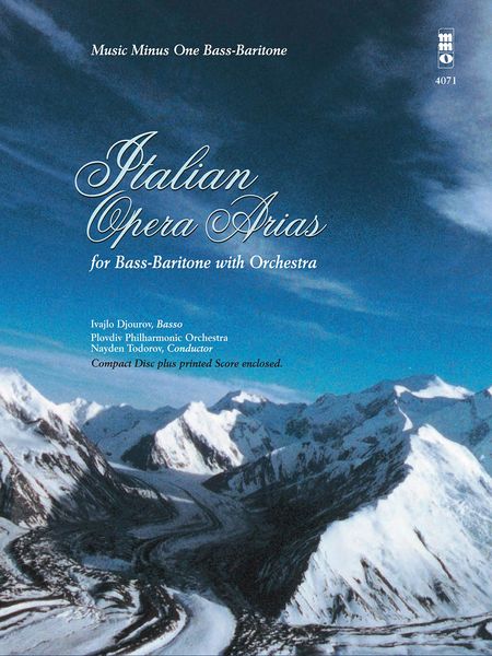 Italian Opera Arias For Bass-Baritone With Orchestra.