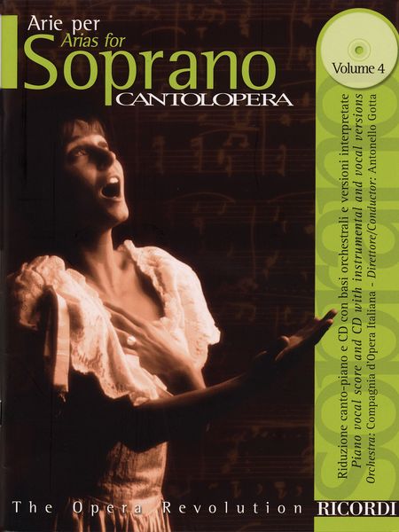 Arias For Soprano, Vol. 4 : Vocal Score and CD With Orchestral Accompaniment.