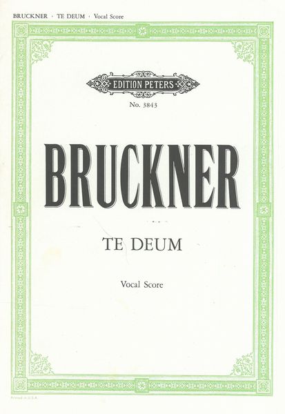 Te Deum : Für Vier Solostimmen (SATB), Chor und Orchester - Klavierauszug.
