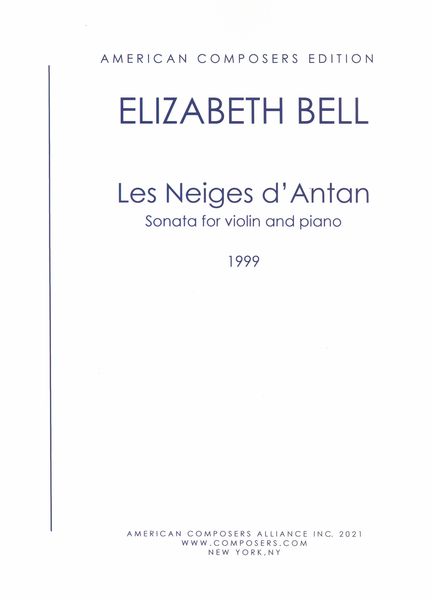 Neiges d'Antan : For Violin and Piano.