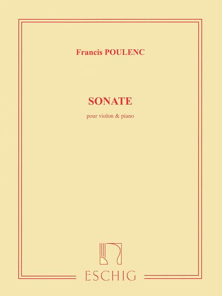 Sonate : For Violin and Piano (Corrected Edition, 1949).