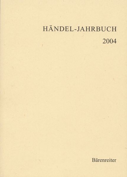 Händel-Jahrbuch 2004.