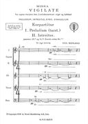 Missa Vigilate : For Soprano, Baritone, Mixed Choir, Dancers, Organ, Tape-Recorder.