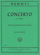 Concerto In F Major : For Bassoon And Piano / Edited By Fuessl And Sharrow.