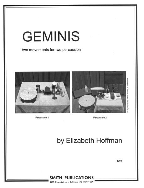 Geminis : Two Movements For Two Percussion (2002).