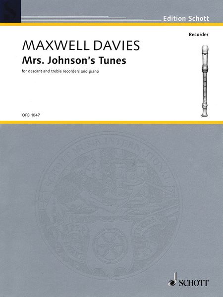 Mrs. Johnson's Tunes : For Descant and Treble Recorders and Piano (2003).