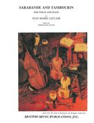 Sarabande and Tambourin : For Violin and Piano / edited by Ferdinand David.