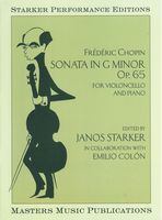 Sonata In G Minor, Op. 65 : For Violoncello and Piano / edited by Janos Starker.