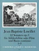 12 Sonaten, Op. 3 : Für Altblockflöte Oder Flöte und Basso Continuo - Band 1 : Sonaten 1-3.