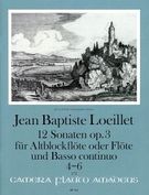 12 Sonaten, Op. 3 : Für Altblockflöte Oder Flöte und Basso Continuo - Band 2 : Sonaten 4-6.