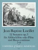 12 Sonaten, Op. 3 : Für Altblockflöte Oder Flöte und Basso Continuo - Band 3 : Sonaten 7-9.