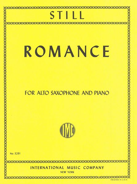 Romance : For Alto Saxophone And Piano.