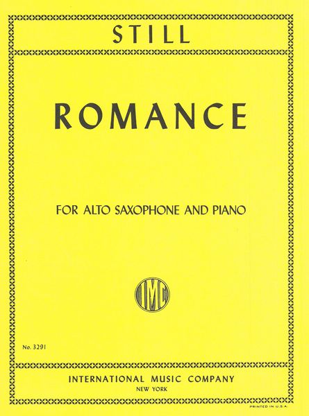 Romance : For Alto Saxophone And Piano.