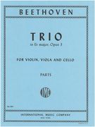 Trio In Eb Major, Op. 3 : For Violin, Viola and Violoncello.