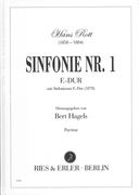 Sinfonie Nr. 1 E-Dur / Edited By Bert Hagels.