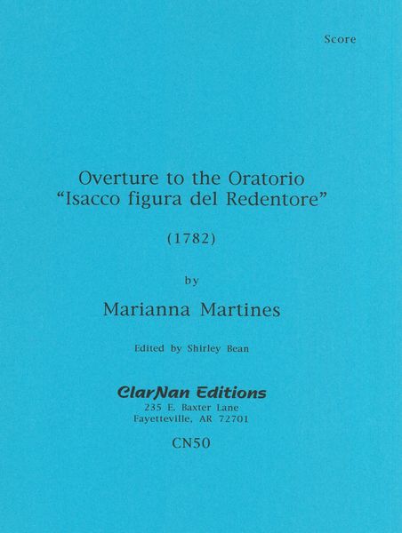 Overture To The Oratorio Isacco Figura Del Redentore (1782) / Edited By Shirley Bean.