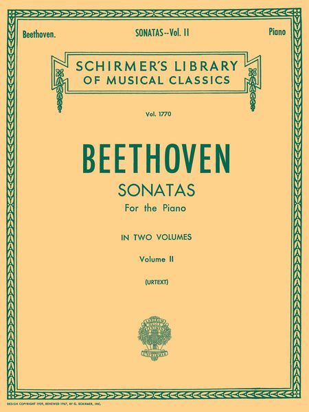 Sonatas, Vol. 2 : 20 Sonatas For Piano Solo / edited by Carl Krebs.