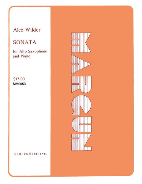 Sonata : For Alto Saxophone & Piano.