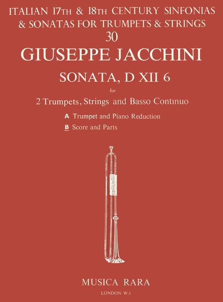Sonata, D XII 6 : For 2 Trumpets, Strings and Basso Continuo.