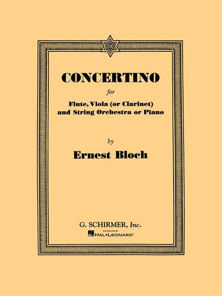 Concertino : For Flute, Viola (Or Clarinet) and String Orchestra - Piano reduction.