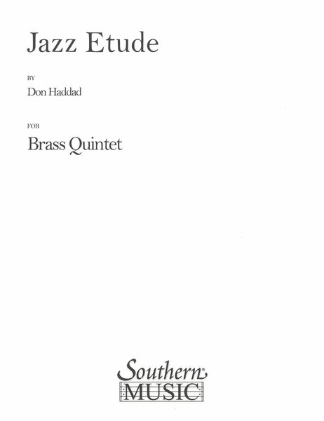 Jazz Etude : For Brass Quintet.