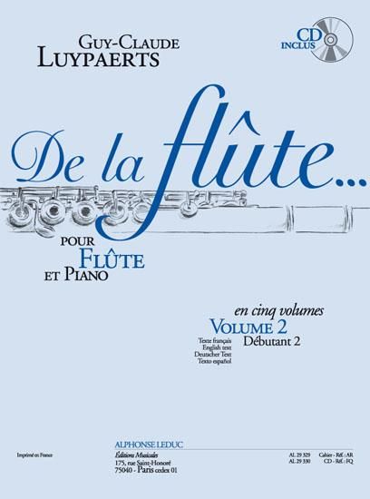 De la Flute, Vol. 2 : Pour Flute Traverse Et Piano.