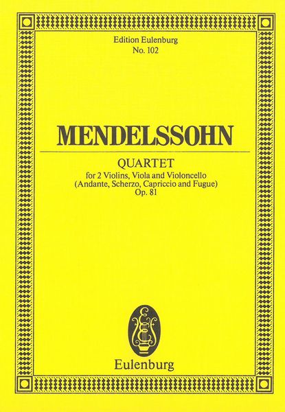 String Quartet In E Major, Op. 81.