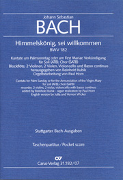 Himmelskönig, Sei Willkommen, BWV 182.