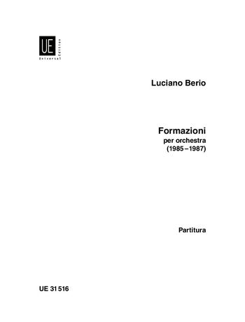 Formazioni : Per Orchestra (1985-1987).