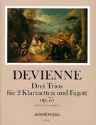 Drei Trios : Für 2 Klarinetten Und Fagott, Op. 75 / Edited By Yvonne Morgan.