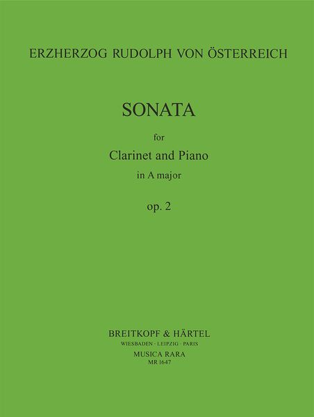 Sonata In A, Op. 2 : For Clarinet and Piano.