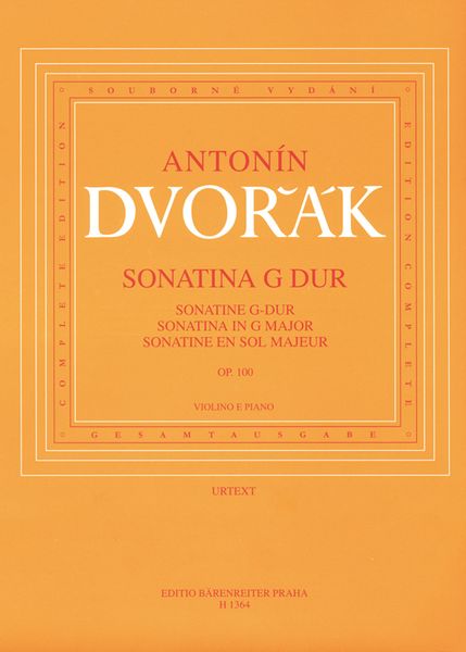 Sonatina In G Major, Op. 100 : For Violin and Piano.