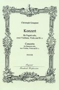 Konzert : Für Fagott Solo, 2 Violinen, Viola und Cembalo.