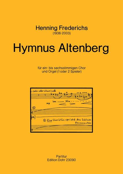 Hymnus Altenberg : Für Ein- Bis Sechsstimmigen Chor und Orgel.