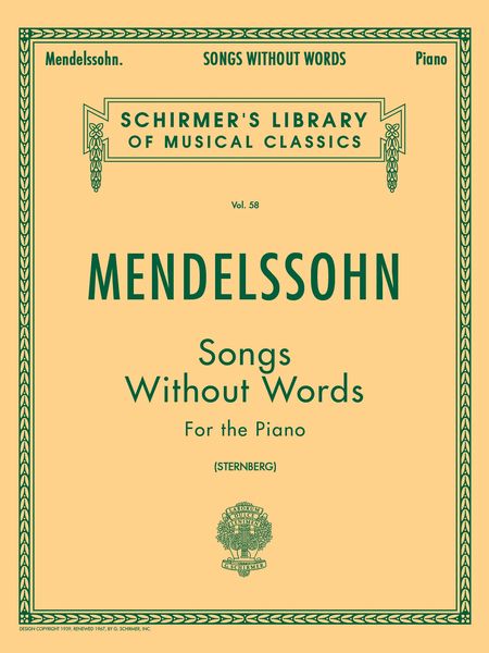 Songs Without Words : For Piano.