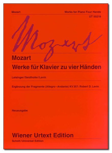 Werke Für Klavier Zu Vier Händen / edited by Ulrich Leisinger.