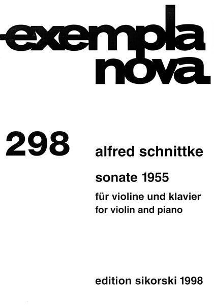 Sonate 1955 : Für Violine Und Klavier (1954-55) / Edited By Ivan Sokolov And Daniel Hope.
