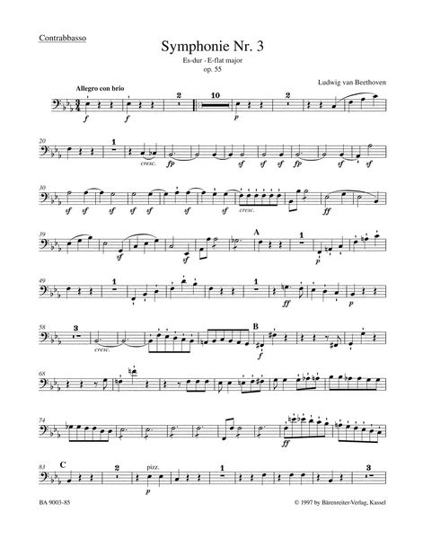 Symphony No. 3 In E Flat Major, Op. 55 (Eroica) : Contrabass Part.