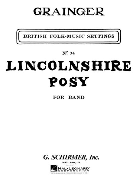 Lincolnshire Posy : For Band.