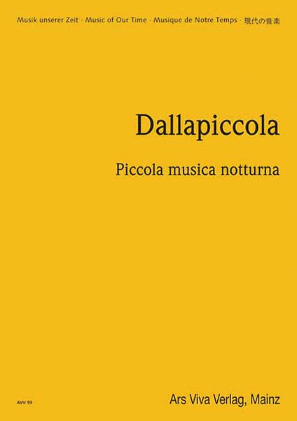 Piccola Musica Notturna : For Chamber Orchestra.