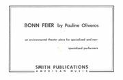 Bonn Feier : An Enviromental Theater Piece For Specialized and Non-Specialized Performers.
