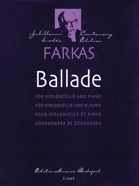 Ballade : For Violoncello And Piano.